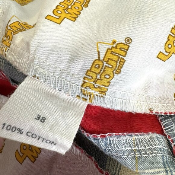 Loudmouth Golf Shorts Mens Size 38 Madras Plaid Hawaiian Aloha 10.5" Inseam - Picture 3 of 3